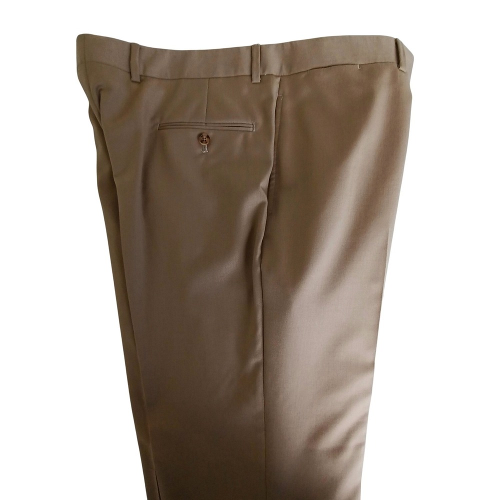 Tommy Hilfiger Joseph Mens 2-Piece Suit Tan 100% Worsted Wool 44R W38 Unfinished - Picture 3 of 14